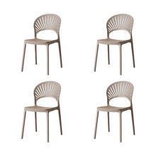 Silla Paraiso, Color Taupe, Con espaldar y Diseño moderno X4
