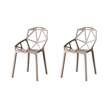 Silla Roxy, Color Taupe, Con espaldar y diseño Moderno X2