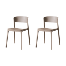 Silla Monaco, Color Taupe, Con espaldar y diseño Moderno X2