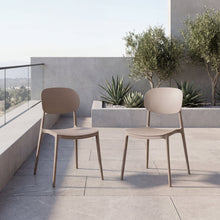 Silla Milan, Color Taupe, Con espaldar y diseño Moderno X2