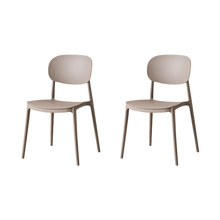 Silla Milan, Color Taupe, Con espaldar y diseño Moderno X2