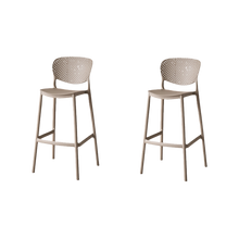 Silla para Bar Rio, Color Taupe, Diseño Moderno X2