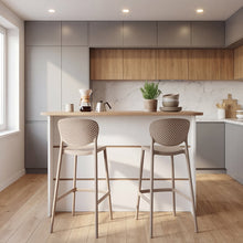 Silla para Bar Rio, Color Taupe, Diseño Moderno X2
