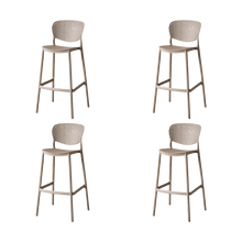 Silla para Bar Rio, Color Taupe, Diseño Moderno X4