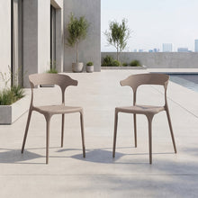 Silla Elena, Color Taupe, Diseño Moderno X2