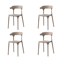 Silla Elena, Color Taupe, Diseño Moderno X4