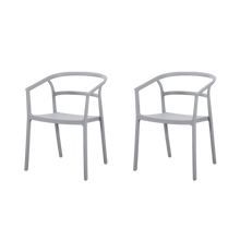 Silla Porto, Gris, Con espaldar minimalista y diseño Moderno X2