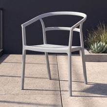 Set de 4 Sillas Porto, Gris, con Espaldar Minimalista y Diseño Moderno