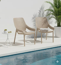 Silla Lounge Ibiza, Taupe, con espaldar y reposa brazos