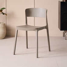 Silla Monaco, Color Taupe, Con espaldar y diseño Moderno