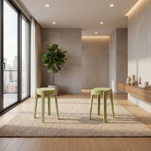 Butaco Apilable Maison, Color Verde Oliva, Diseño Moderno X2