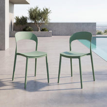 Silla Patrick, Color Verde Oliva, Con espaldar y diseño Moderno X2