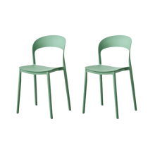 Silla Patrick, Color Verde Oliva, Con espaldar y diseño Moderno X2