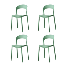 Silla Patrick, Color Verde Oliva, Con espaldar y diseño Moderno X4