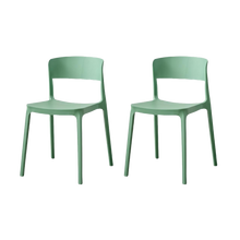 Silla Monaco, Color Verde Oliva, Con espaldar y diseño Moderno X2