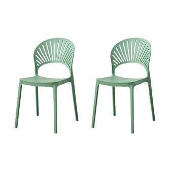 Silla Paraiso, Color Verde Oliva, Con espaldar y diseño Moderno X2