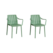 Combo Shaki, Incluye Mesa Redonda y 2 Sillas en Color Verde Olivo