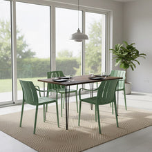 Combo Naviz, Incluye Comedor y 4 Sillas En Color Verde Olivo