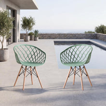 Silla Oasis con Brazos, Color Verde Olivo, Con espaldar X2