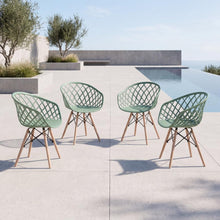 Silla Oasis con Brazos, Color Verde Olivo, Con espaldar X4