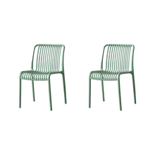 Combo Bosco, Incluye Mesa Redonda y 2 Sillas en Color Verde Olivo