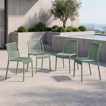Silla Terra, Color Verde Olivo, Con espaldar X4