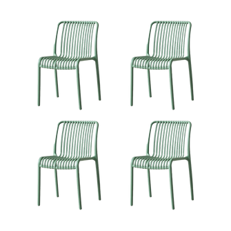 Silla Terra, Color Verde Olivo, Con espaldar X4