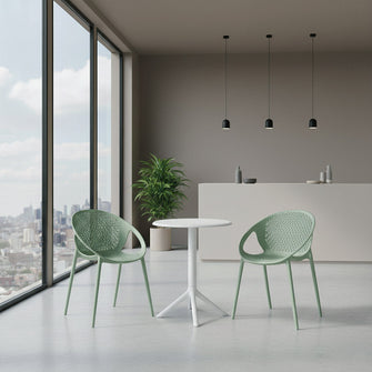 Silla Selva Con Brazos, Color Verde Olivo, Con espaldar X2