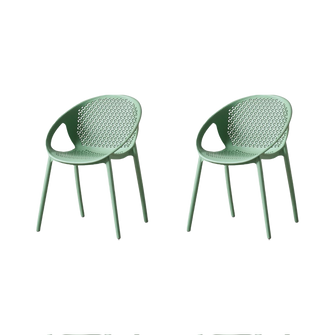 Silla Selva Con Brazos, Color Verde Olivo, Con espaldar X2