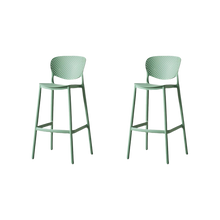 Butaco para Barra Rio, Color Verde Olivo, Diseño Moderno X2