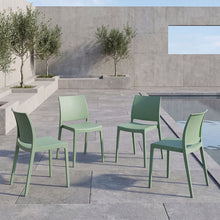 Silla Soho, Verde, Con espaldar cerrado y diseño minimalista X4