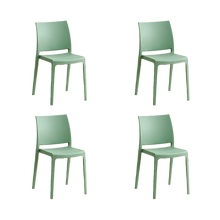 Silla Soho, Verde, Con espaldar cerrado y diseño minimalista X4