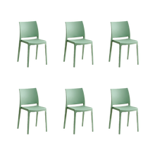 Silla Soho, Verde, Con espaldar cerrado y diseño minimalista X6