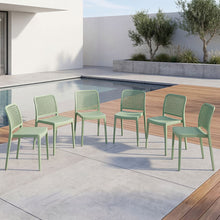 Silla Bronx, Verde, Con espaldar en cuadrados y diseño minimalista X6