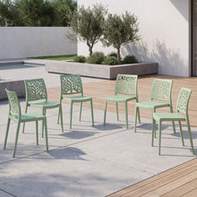 Silla Harlem, Verde, Con espaldar en forma de árbol y diseño minimalista X6