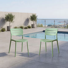 Silla Harriman, Verde, Con medio espaldar y diseño minimalista X2