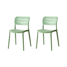 Silla Harriman, Verde, Con medio espaldar y diseño minimalista X2