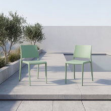 Silla Toledo, Color Verde, Con espaldar liso y cuadrado, diseño moderno X2