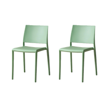 Silla Toledo, Color Verde, Con espaldar liso y cuadrado, diseño moderno X2