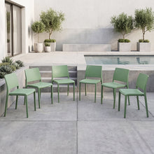 Silla Toledo, Color Verde, Con espaldar liso y cuadrado, diseño moderno X6