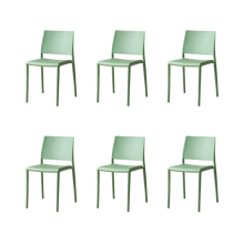 Silla Toledo, Color Verde, Con espaldar liso y cuadrado, diseño moderno X6