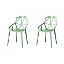 Silla Roxy, Color Verde, Con espaldar y diseño Moderno X2