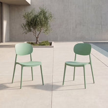 Silla Milan, Color Verde, Con espaldar y diseño Moderno X2