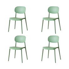 Silla Milan, Color Verde, Con espaldar y diseño Moderno X4