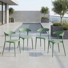 Silla Elena, Color Verde, Diseño Moderno X4