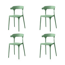 Silla Elena, Color Verde, Diseño Moderno X4