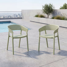 Silla Manaos, Verde, Con espaldar Minimalista y diseño Moderno X2