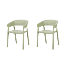 Silla Manaos, Verde, Con espaldar Minimalista y diseño Moderno X2