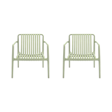 Silla Lounge Parma, Verde, Con espaldar y diseño Moderno X2