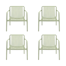 Silla Lounge Parma, Verde, Con espaldar y diseño Moderno X4